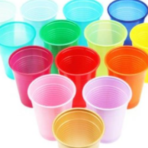 Kubki jednorazowe 100szt pomarańczowe